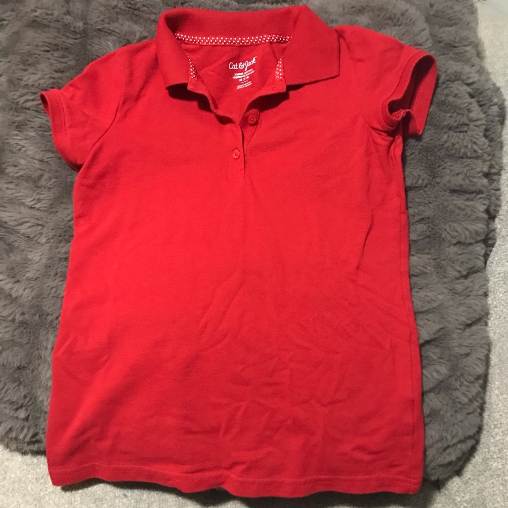 Cat & Jack short sleeve polo, size 7/8